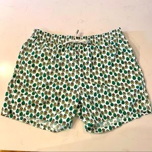 MC2 Saint Barth Mens micro Avocado sun print Swim Shorts